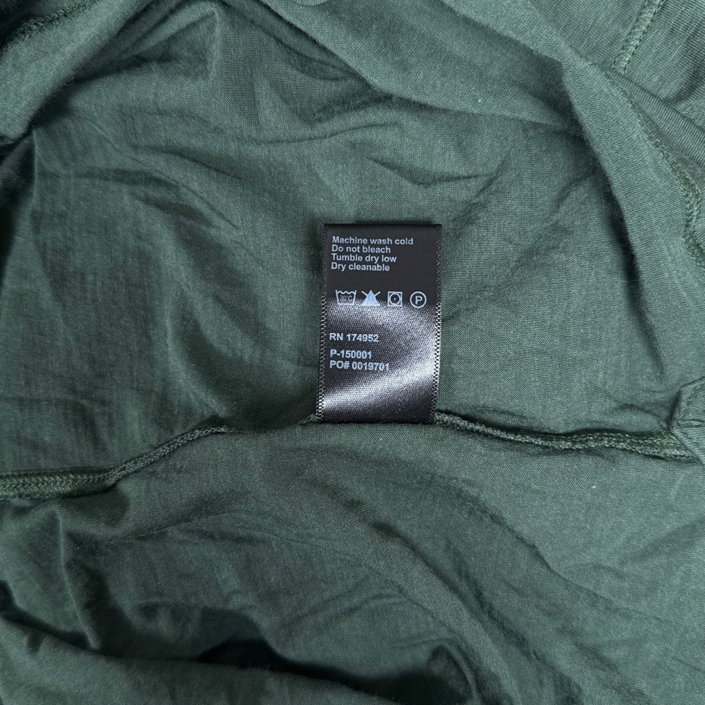 Proof 72 Hour Polo Shirt Mens Medium Green Merino Wool Blend Snap Button - Picture 5 of 9